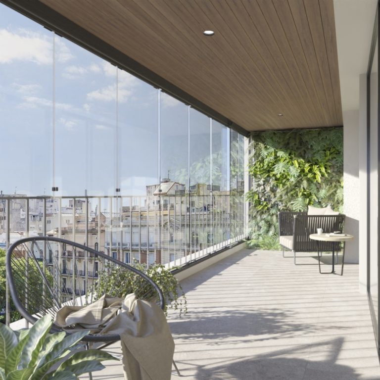 Cortina de Cristal abatible Azur